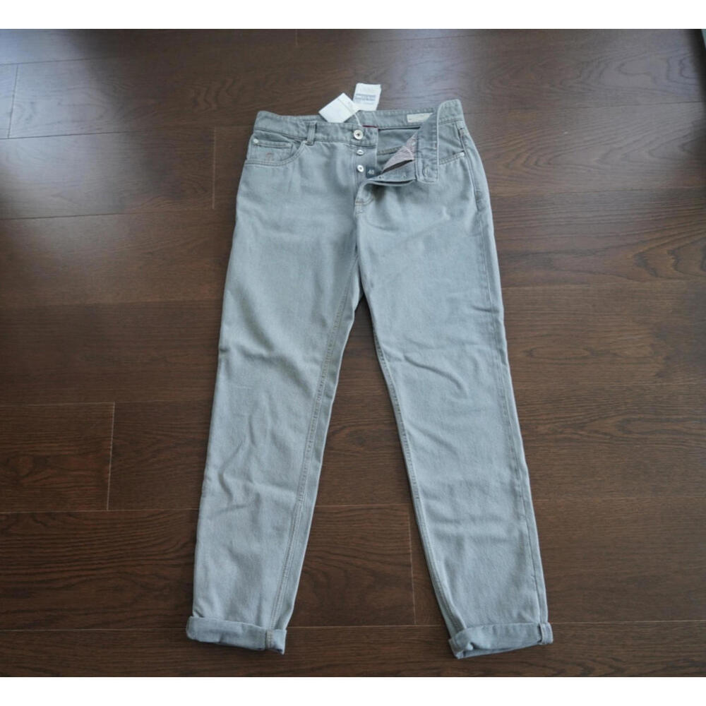 Brand New Brunello Cucinelli Grayscale Jeans Size 48 32